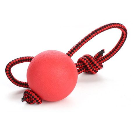 Rubz Rubber Ball With Rope Large - Dia 7Cm