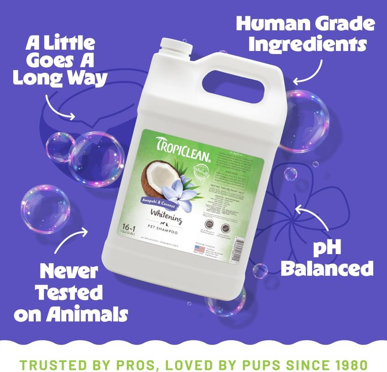 TropiClean Awapuhi & Coconut Whitening Shampoo for Pets, 1 gallon (1)