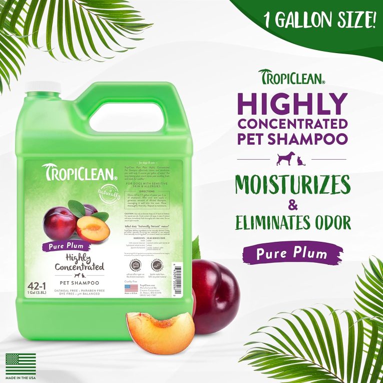 TropiClean Pure Plum High Concentrate Shampoo for Pets, 1 gallon (2)