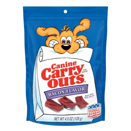 Canine Carry Outs Snacks Bacon Flavour Dog Treats 128g - 4.5 oz.