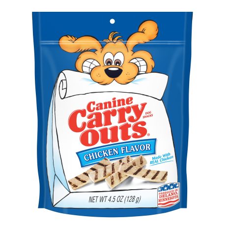 Canine Carry Outs Snacks Chicken Flavour Dog Treats 128g - 4.5 oz.