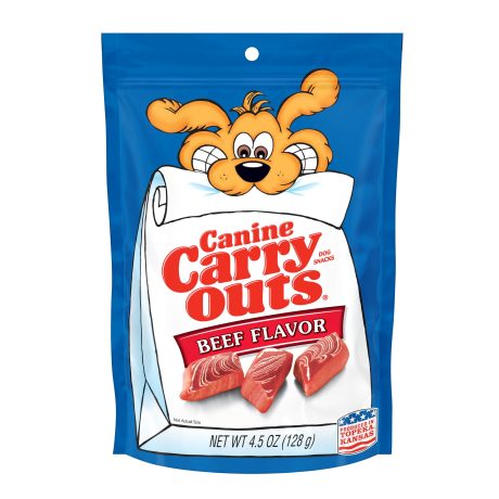 Canine Carry Outs Snacks Steak Bites Beef Flavour Dog Treats 128g - 4.5 oz.