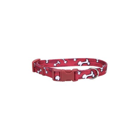 Coastal 3 andAttire Dog Collar Red Bone Small Medium