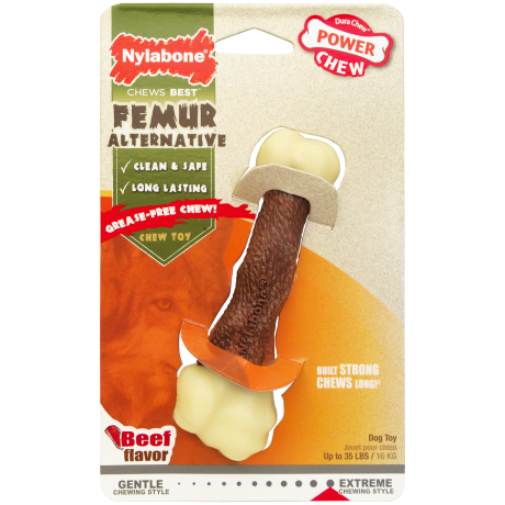 Nylabone Power Chew Animal Part Alternative Femur Beef Medium