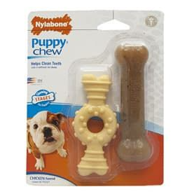 Nylabone Puppy Twin Pack Ring Bone Combo Petite