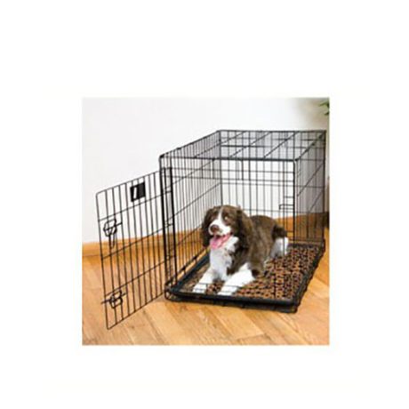 Dry Mate Brown Stripe Tan Paw Dog Crate Mat 23 x 36 Inches