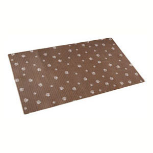 Dry Mate Pet Place Mate Dogs/Cats Brown Stripe/ Tan Paw 12 X 20 Inches