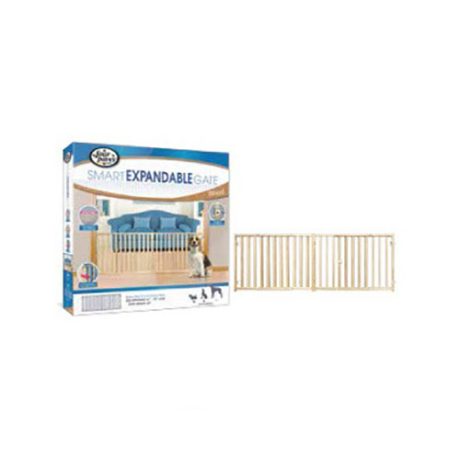 Four Paws Safety Gate Vertical Wood Slat Gate 53-96 And X 24 And