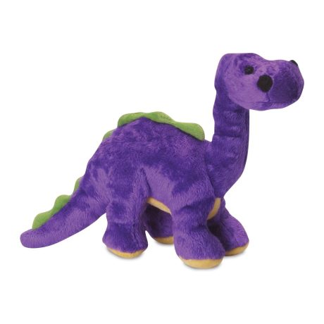 Godog® Dinos™ Bruto™ With Chew Guard Technology™ Durable Plush Squeaker Dog Toy, Purple, Small