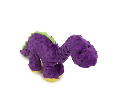 Godog® Dinos™ Spike™ With Chew Guard Technology™ Durable Plush Squeaker Dog Toy, Blue, Large