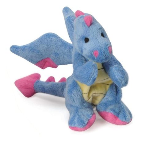 Godog® Dragons™ With Chew Guard Technology™ Durable Plush Squeaker Dog Toy, Periwinkle, Large