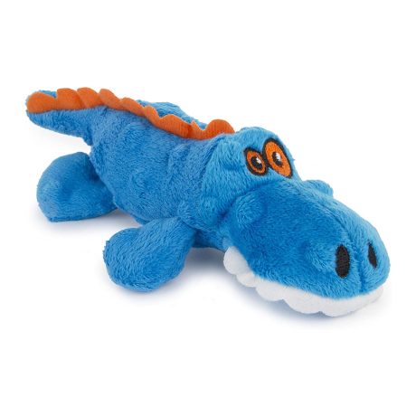 Godog® Gators With Chew Guard Technology™ Durable Plush Squeaker Dog Toy, Blue, Large