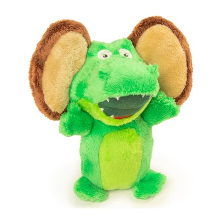Godog® Silent Squeak™ Flips Gator Monkey With Chew Guard Technology™ Durable Plush Dog Toy, Small