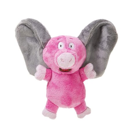 Godog® Silent Squeak™ Flips Pig Elephant With Chew Guard Technology™ Durable Plush Dog Toy, Large