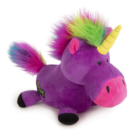 Godog® Unicorns With Chew Guard Technology™ Durable Plush Dog Toy With Squeaker, Purple, Large