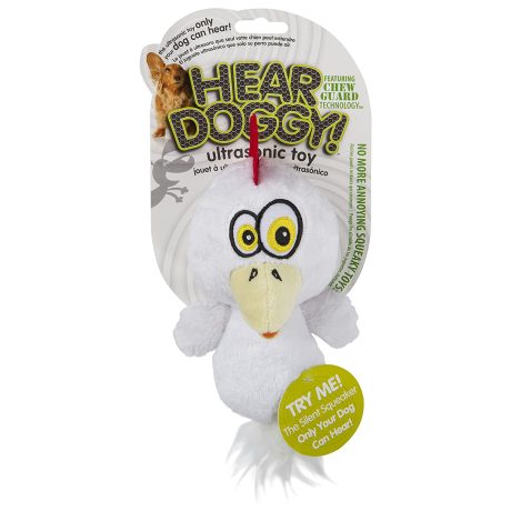 Hear Doggy!Flattie Giraffe With Chew Guard Technology and Silent Squeak Technology Plush Dog Toy