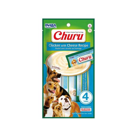 INABA CHURU chicken with cheese recipe 56g - 4 sticks per pack