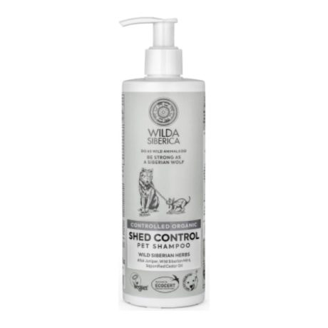 Wilda Siberica. Controlled Organic, Natural & Vegan Shed control pet shampoo, 400 ml