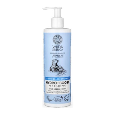 Wilda Siberica. Controlled Organic, Natural & Vegan Hydro-boost pet shampoo, 400 ml