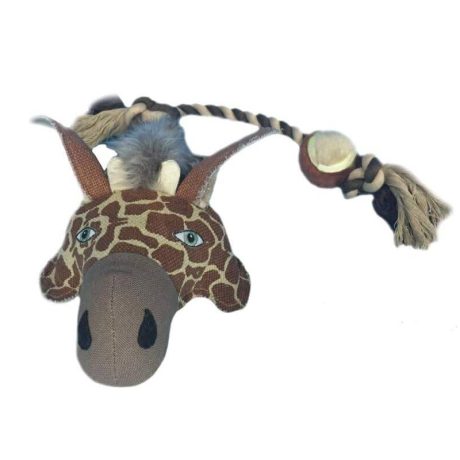 Nutrapet Giraffe Head Dog Toy