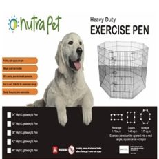 Nutrapet High Lightweight Exercise Pen- Black Powder Coated 24 Inches