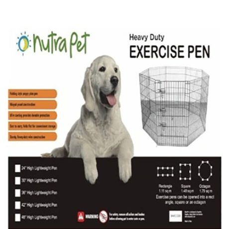 Nutrapet High Lightweight Exercise Pen- Black Powder Coated 36 Andinches