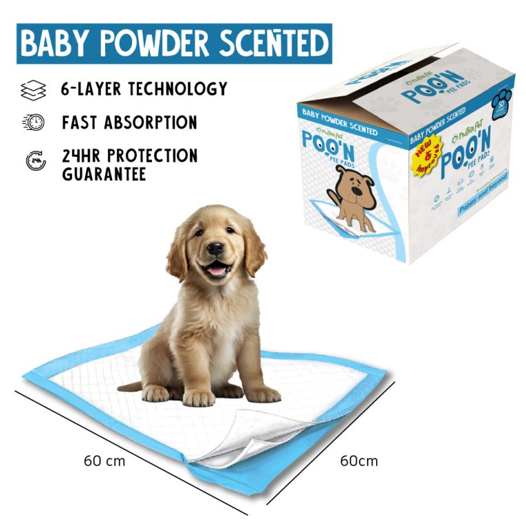 nutrapet-poo-n-pee-pads-baby-powder-scented-fast-absorption-with-floor-mat-stickers-60x60cms-50-count (4)