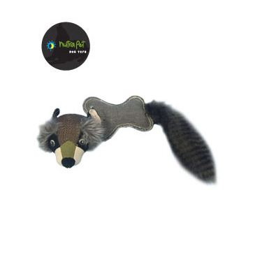 Nutrapet Racoon Small Tail Dog Toy