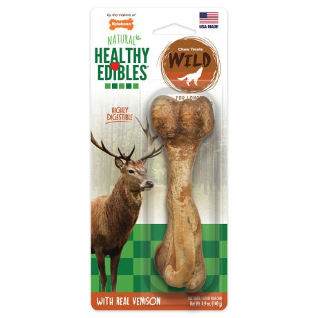 Nylabone Healthy Edibles Wild Venison 1Ct Card Large Edible Treats