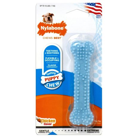 Nylabone Puppy Chew Dental Bone - Blue Petite