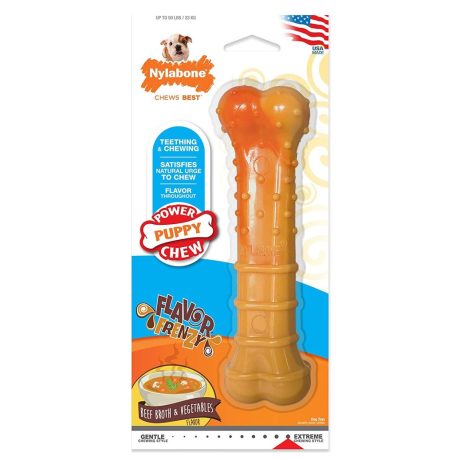 Nylabone Puppy Power Chew, Beef Broth & Veggies Giant