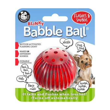 Pet Qwerks Blinky Babble Ball Interactive Dog Toy