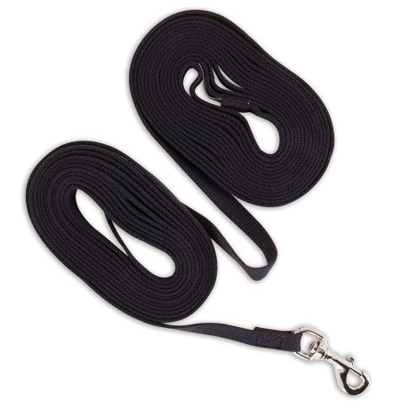 Petmate Aspen Pet Cotton Training Dog Lead 5/8" X 20' Black