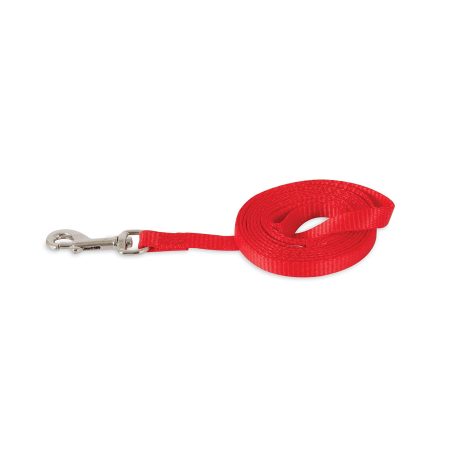 PETMATE ASPEN PET NYLON DOG LEAD 1"X5' RED