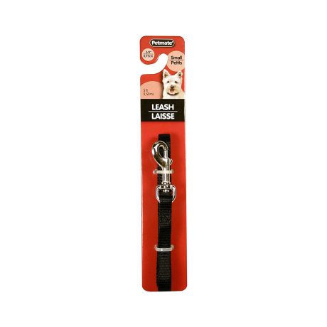 Petmate Aspen Pet Nylon Dog Lead 3/8" X 5' Black