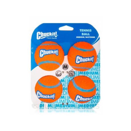 Petmate Chuckit! Tennis Ball 4-pk Medium