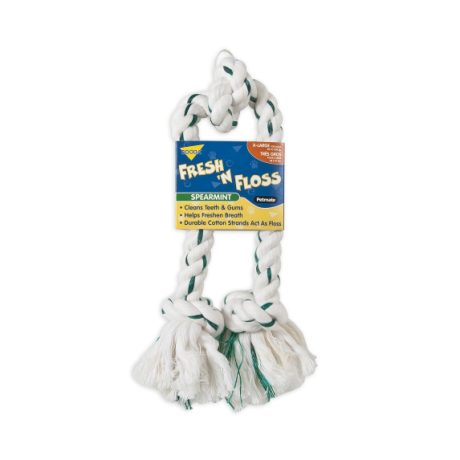 Petmate Fresh 'n Floss 3knot Tug Extra-large Spearmint