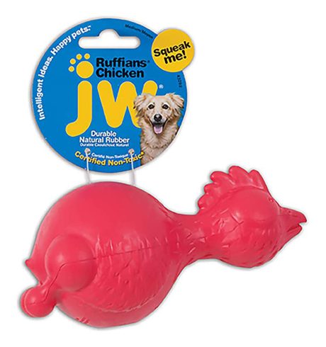 Petmate Jw Ruffians Chicken Toy Md (Multi-color)