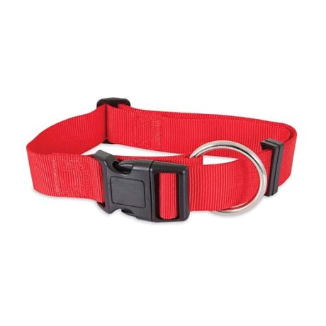 Petmate Nylon Adjustable Dog Collar 1 1/2"X20-30" Red