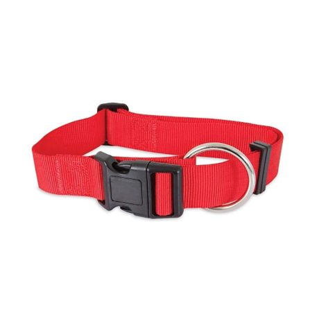 Petmate Nylon Adjustable Dog Collar 5/8"X10-16" Red