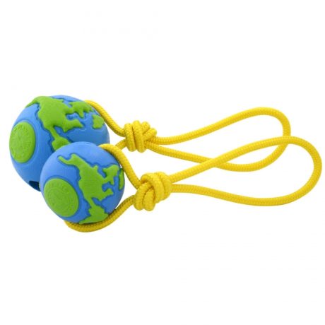 Planet Dog Orbee Ball w/ Rope Blue/Green LG