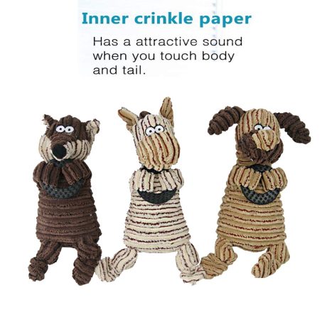 Plush Pet Squeakz Stripez Family Dog Toys - 9 X 25cm(1pc)