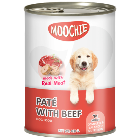 Moochie Pate With Beef Dog Wet Food Can 400g