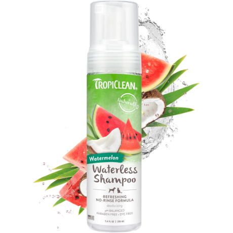 TropiClean Watermelon Waterless Shampoo, 7.4 Oz