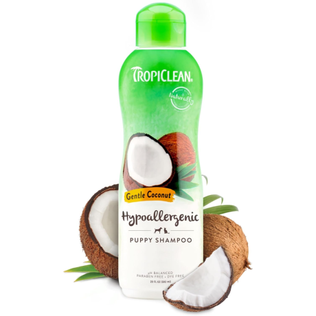 TropiClean Gentle Coconut Hypoallergenic Puppy and Kitten Shampoo, 12 Oz