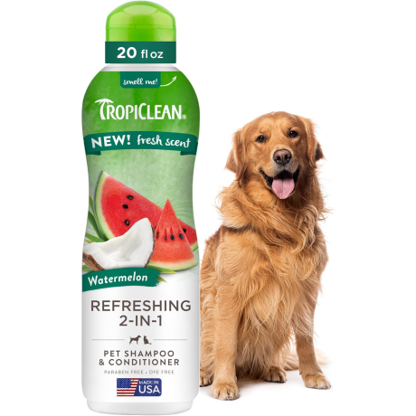 TropiClean Watermelon Refreshing 2-in-1 Pet Shampoo & Conditioner