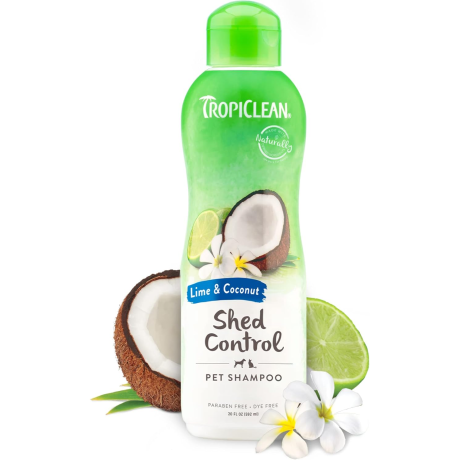 TropiClean Lime & Coconut Shed Control Shampoo for Pets, 20 Oz