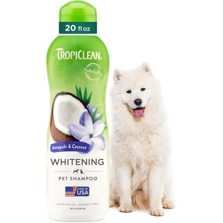 TropiClean Awapuhi & Coconut Whitening Shampoo for Pets, 20 Oz