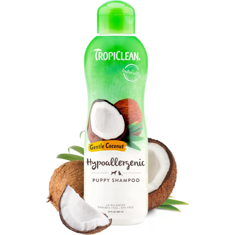 TropiClean Gentle Coconut Hypoallergenic Puppy & Kitten Shampoo, 20 Oz