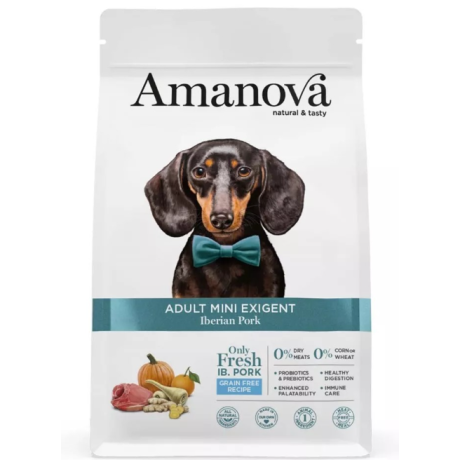 Amanova Adult Mini Exigent Iberian Pork Dog Dry Food 2kg